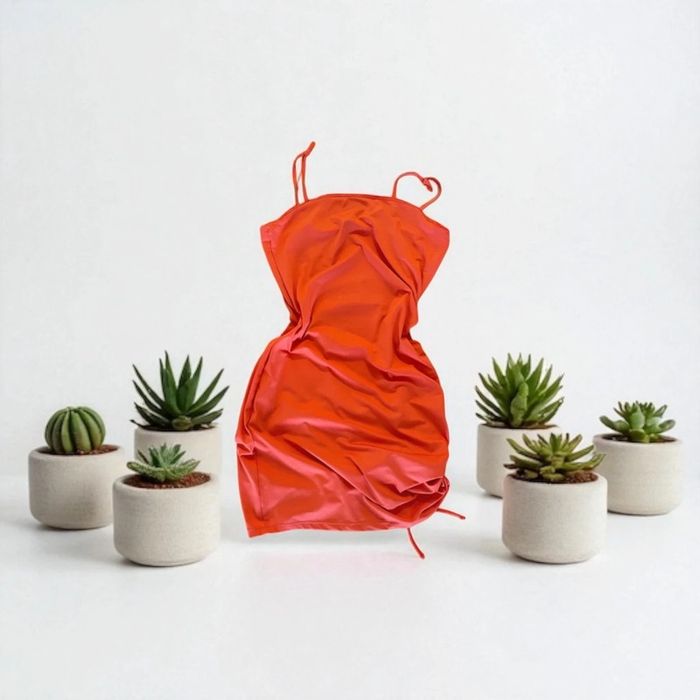 robe orange de soirée taille M flash orange