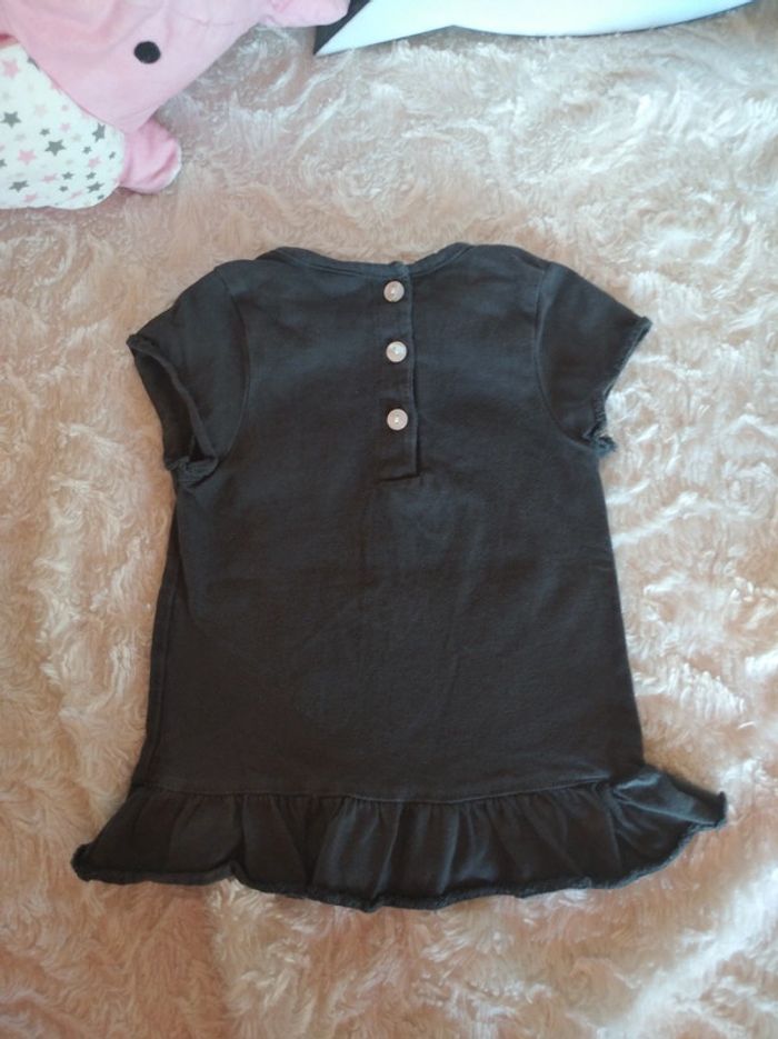 Tee shirt chemise manches courtes Fille 12/18 mois Rebel little rockstar étoiles 3 pommes - photo numéro 6