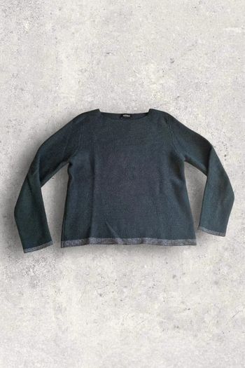 Petit pull Kookai vert détails paillettes col bateau taille S ou 36