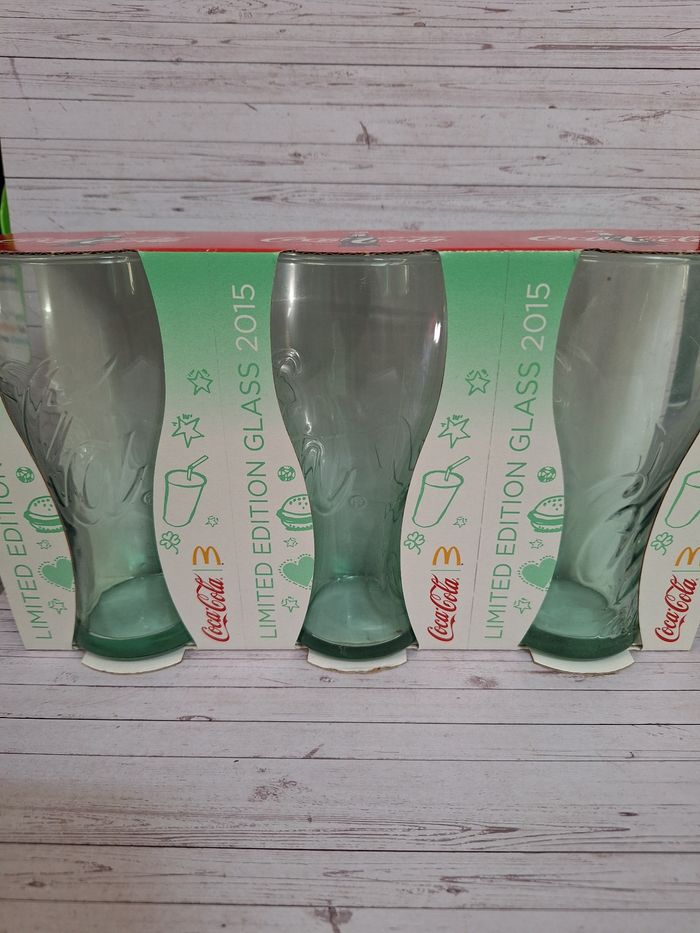 Lot 3 verres coca-cola limited édition 2015 McDonald's