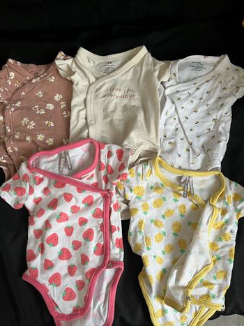 Lot 5 bodies manches courtes