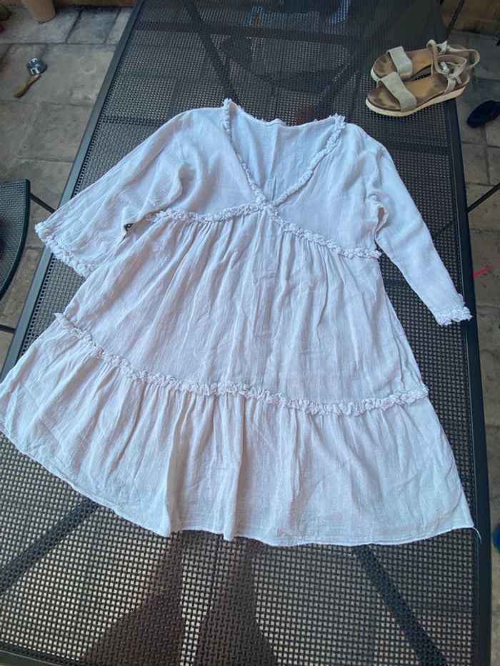 Robe lin coton taille unique - photo numéro 5