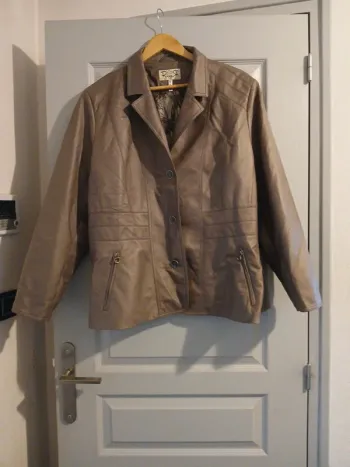 Blouson simili cuir chocolat
