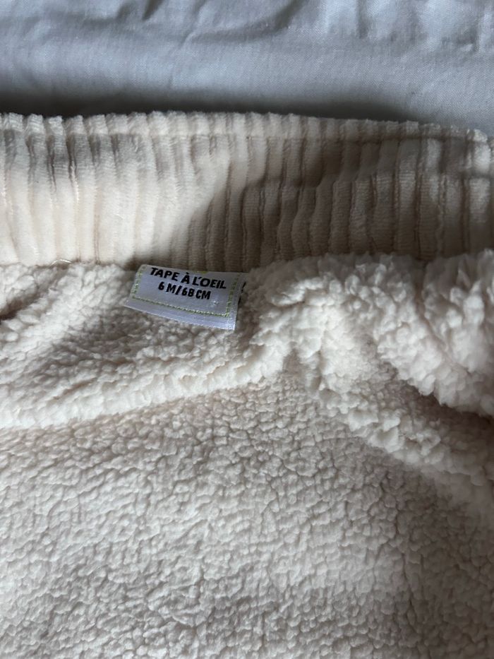 Chemise velours bébé garçon en fibres recyclées écru. Taille 6 mois - photo numéro 3