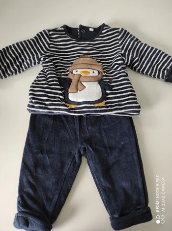 ensemble 3mois pingouin tbe