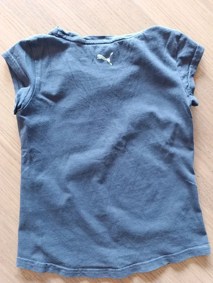 T shirt Puma 6 ans gris et rose - photo numéro 3