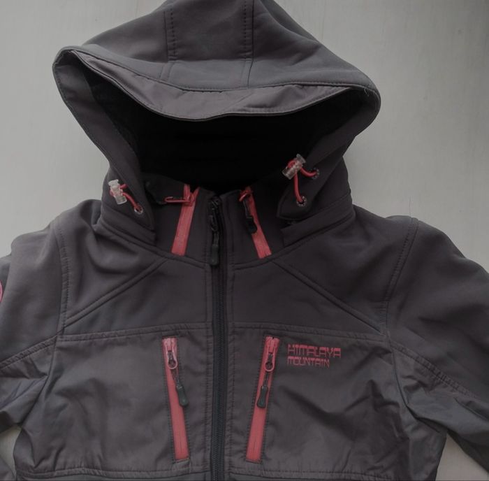 Veste softshell fille Himalaya Mountain anthracite zip rose Modèle : SOFT TREK KIDS R01 Gris Rose - photo numéro 2