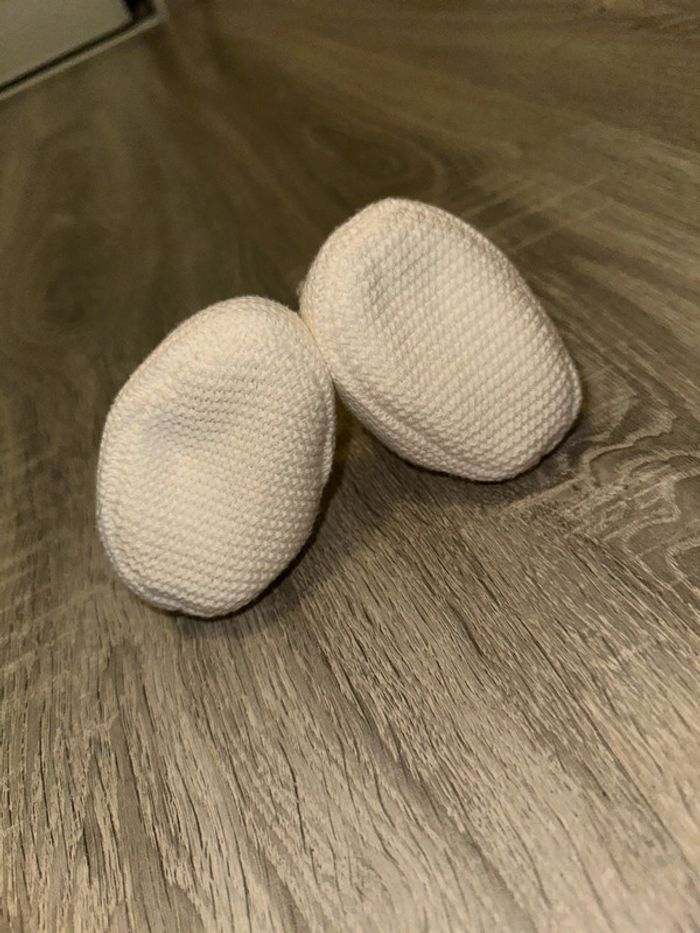 Chaussons bébé écru T0 prema/1mois - photo numéro 5