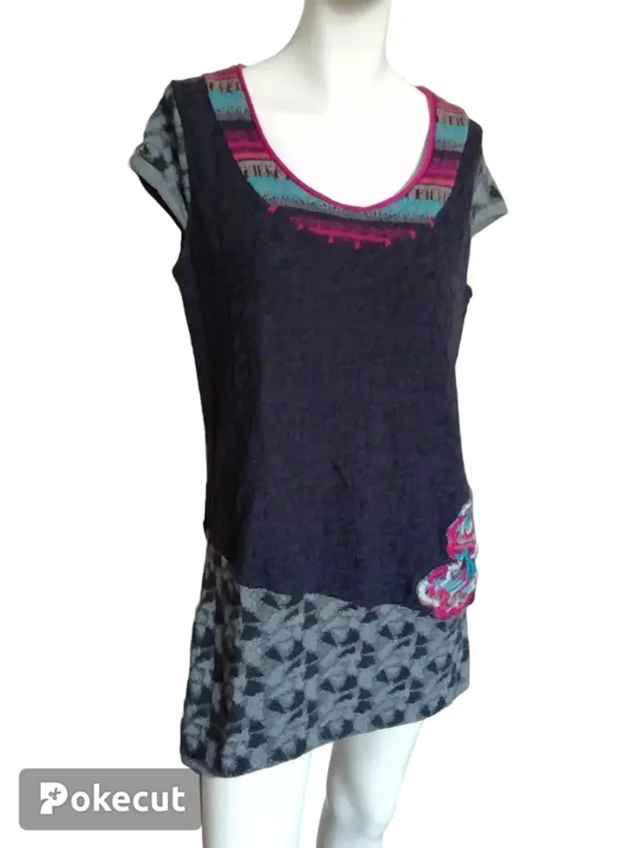 Top tunique rentrée automne hiver fleurs flower