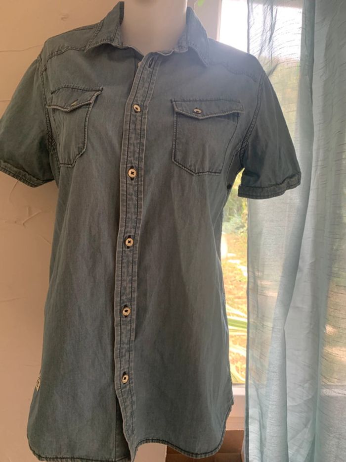 Chemise Kaporal jean taille 38 manches courtes - photo numéro 2