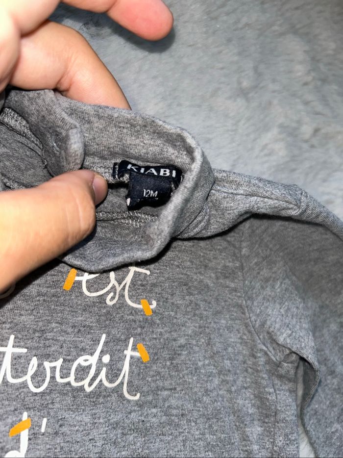 Haut col roulé gris - 12 mois - Kiabi - photo numéro 3