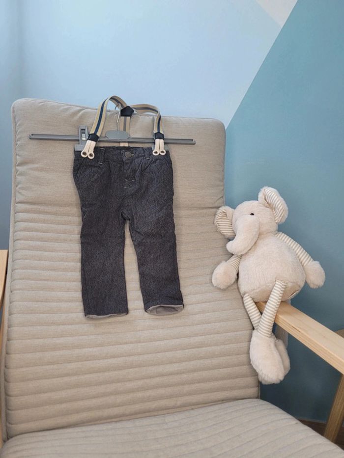 Pantalon bretelles 12 mois - photo numéro 2