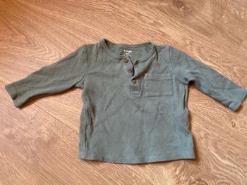 T-shirt manches longue gaz de coton 12 mois