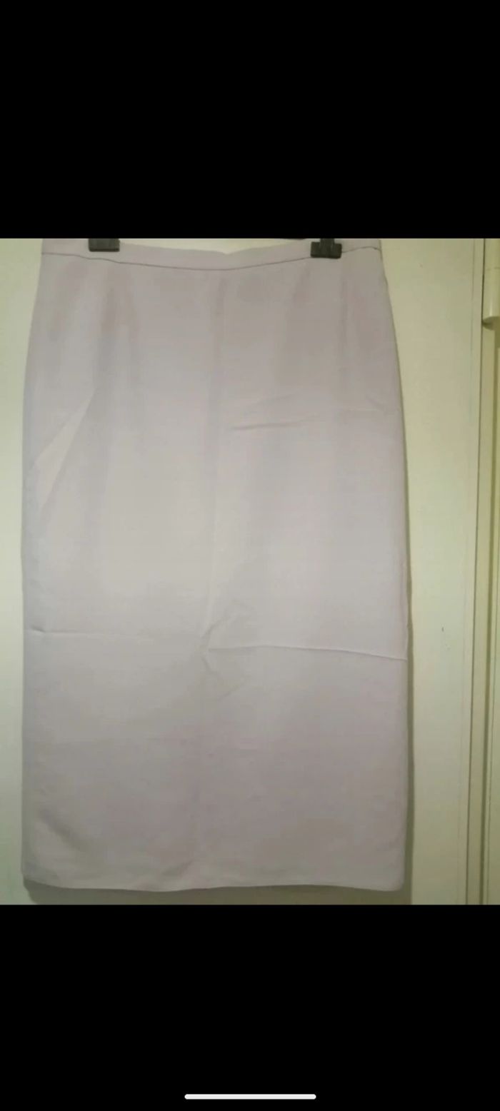 Magnifique jupe vintage longue lilas Mésange. Taille 52 - photo numéro 2