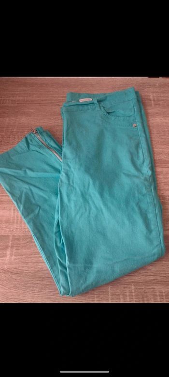 Pantacourt femme taille 42 xl ms mode turquoise