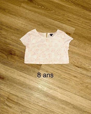 Crop Top Kiabi Rose à Pois 8 Ans - Style Décontracté