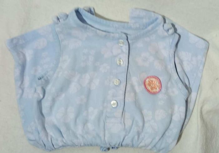 combinaison short bleue Mots d'Enfants - photo numéro 3