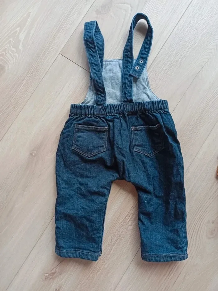 Ensemble salopette t-shirt manches longues taille 6 mois - photo numéro 6
