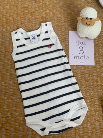 Body débardeur petit bateau 3 mois