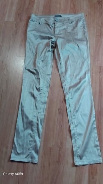 Pantalon beige satiné