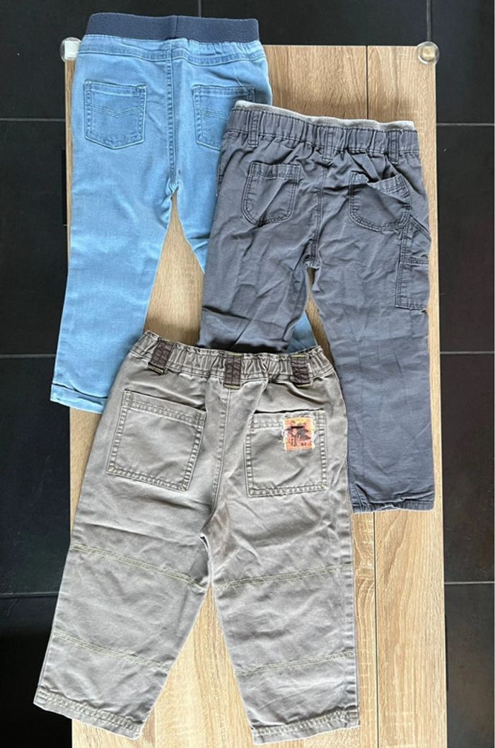 Lot 3 pantalons 24 mois Sergent Major Obaïbi et Mots d’enfants - photo numéro 2