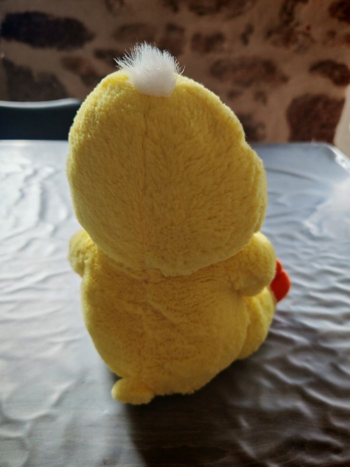 Peluchr poussin avec fleur - photo numéro 2