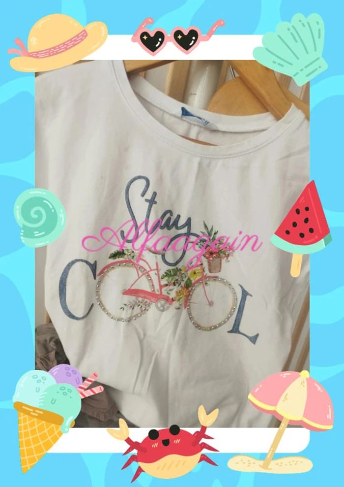 Ensemble short jean bourget t-shirt Mayoral 10ans - photo numéro 3