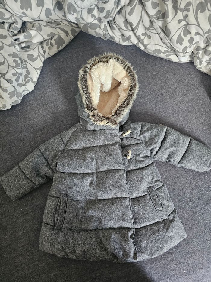Manteau bébé fille 12  mois gris