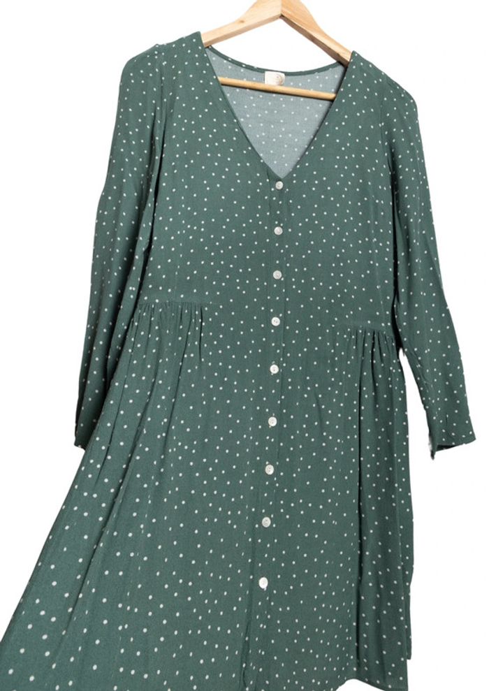 Robe vert à poids blanc Des Petits Hauts – Modèle Solita – Taille 0 - photo numéro 2