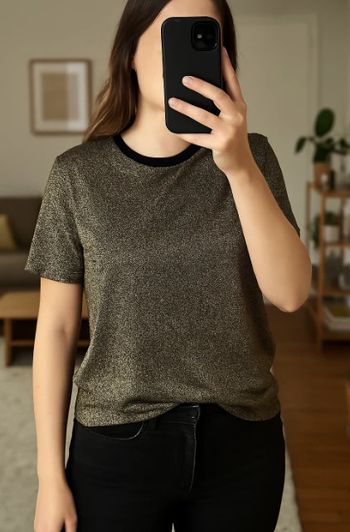 T-shirt manches courtes doré – Pimkie – Taille S (36)