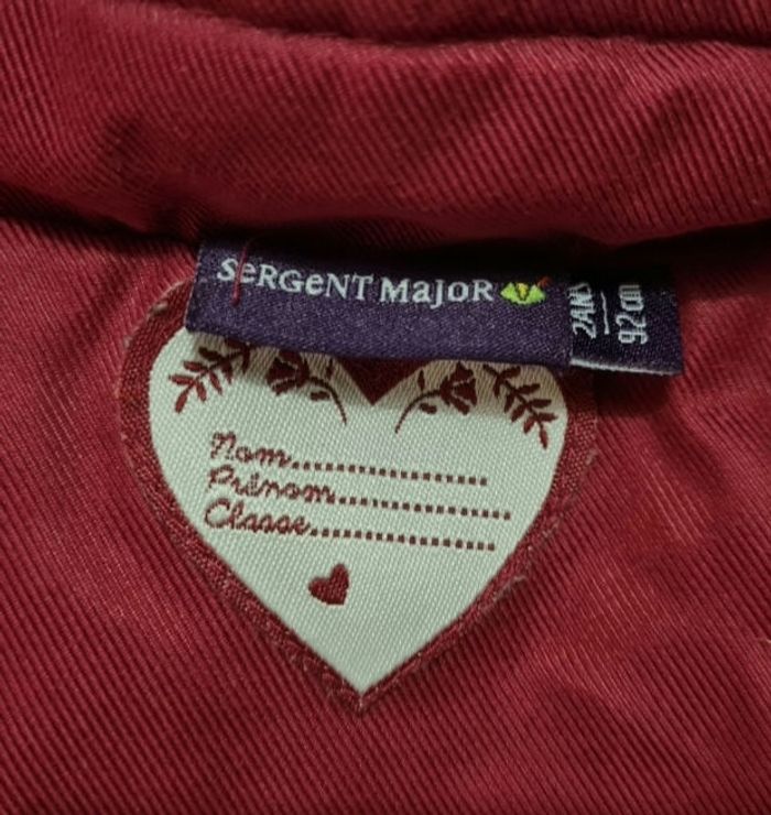 Manteau hiver Sergent Major rouge fille 2 ans - photo numéro 5