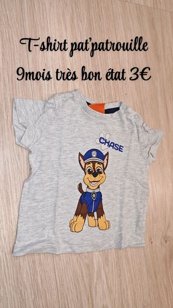 T-shirt pat'patrouille 9mois