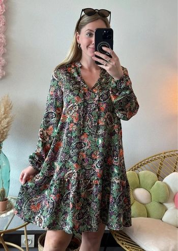 Belle robe fluide et légère à imprimé floral, taille 34 - IKKS