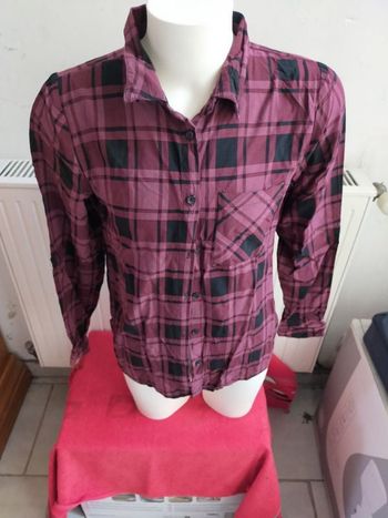 Chemise fille a carreaux