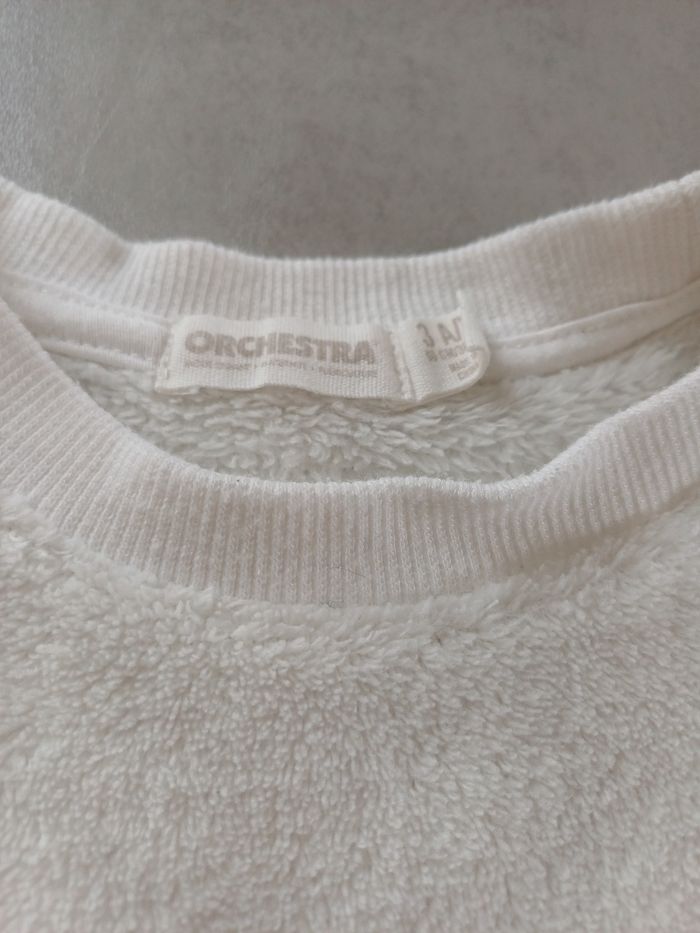 Pull / sweat manches longues blanc 3 ans Orchestra - photo numéro 3