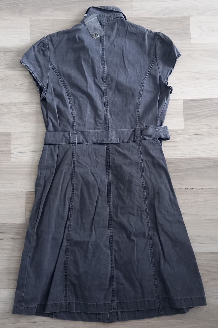 Robe longue à manches courtes gris Jacqueline Riu taille 38 - photo numéro 7
