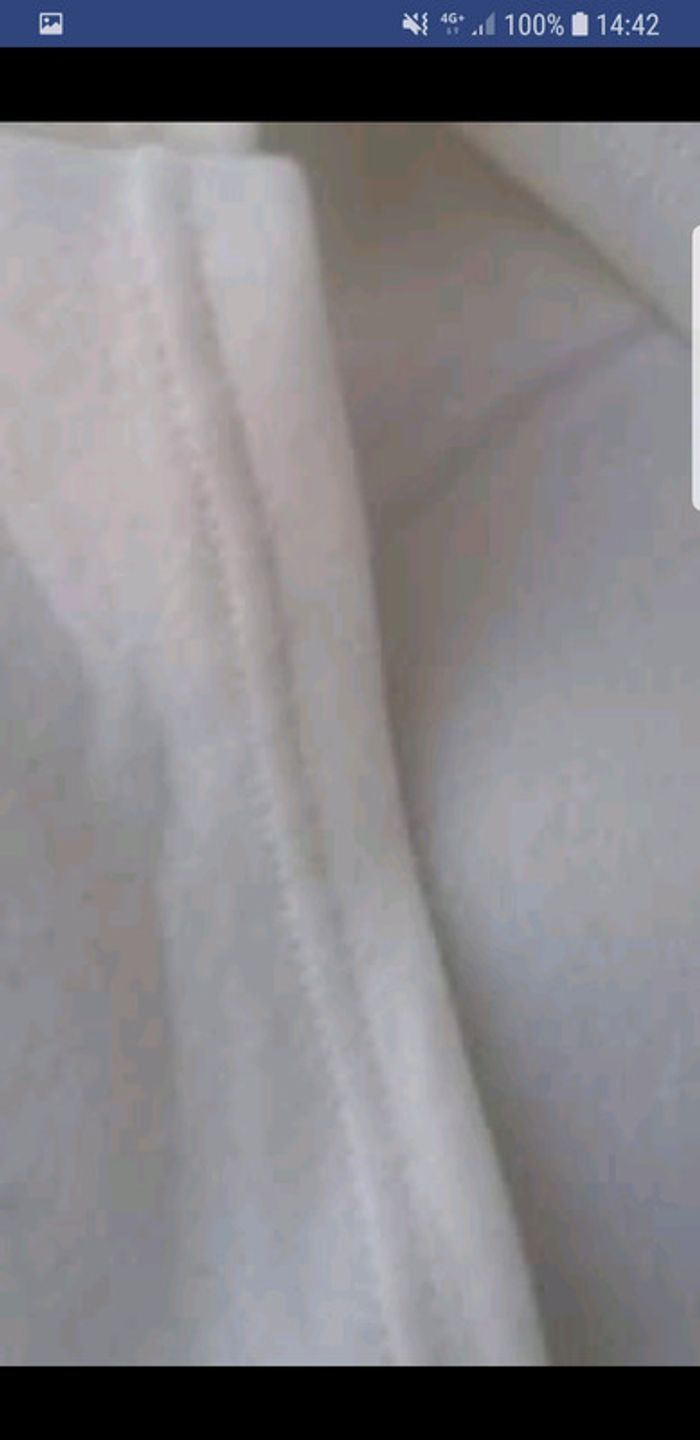 Plaid robe de chambre crème - photo numéro 2