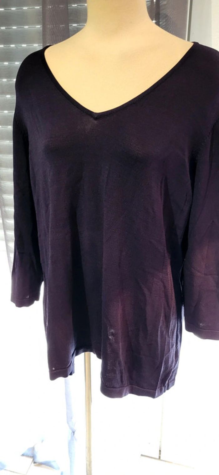Élégant pull violet fluide - parfait mi-saison 50 - photo numéro 2