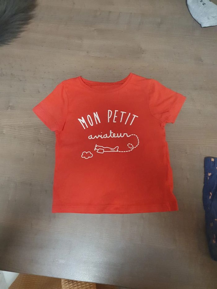 Tee-shirt 18 mois mixte rouge