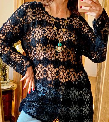 Robe vintage hand made crochet