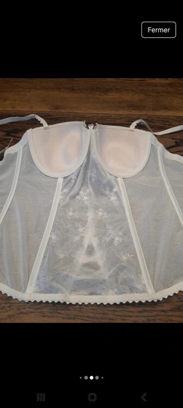 Magnifique Corset blanc Marie Jo fr 95B neuf - photo numéro 7