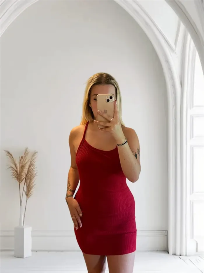 robe rouge shein - photo numéro 2