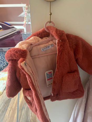 Manteau rose sucre d’orge neuf