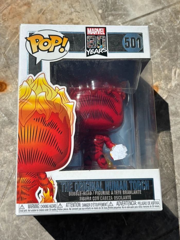 Funko Pop Marvel #501 - The Original Human Torch (80 Years) - photo numéro 6