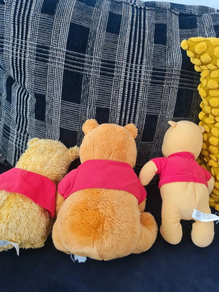 3 peluches winnie l'ourson 27 cm de haut - disney - photo numéro 4
