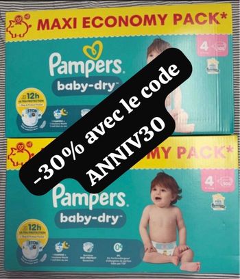 Deux carton de couche pampers taille 4 normal