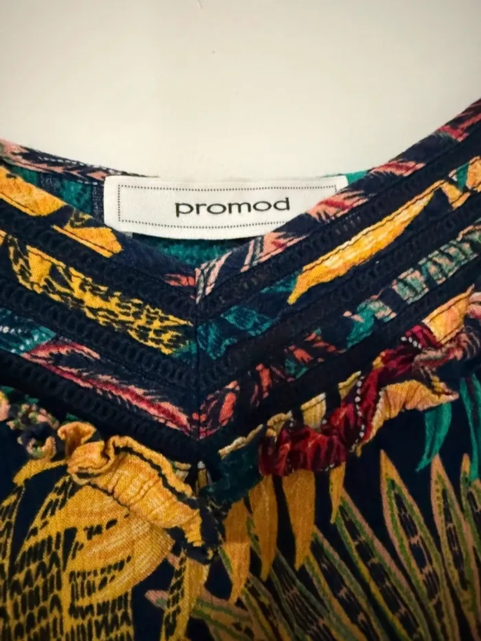 Robe longue fleurie à bretelles taille xl promod - photo numéro 2