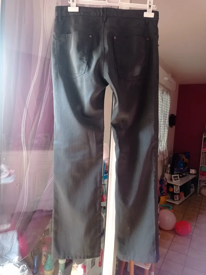 Pantalon de costume gris à rayures homme - photo numéro 5