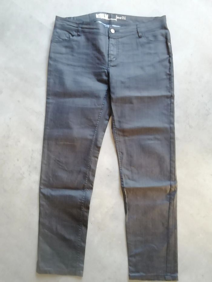 Jean Tissus enduit Denim SLIM Anthracite