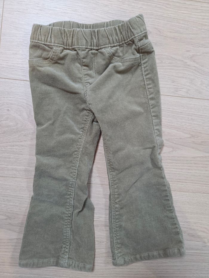 Pantalon velours kaki fille